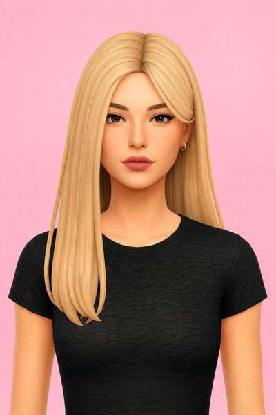 minimalist style Sims 4 CC — example render