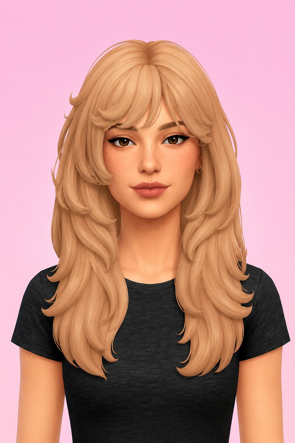 Hair Neva custom content (CC) for Sims 4 by LamaLamaLove