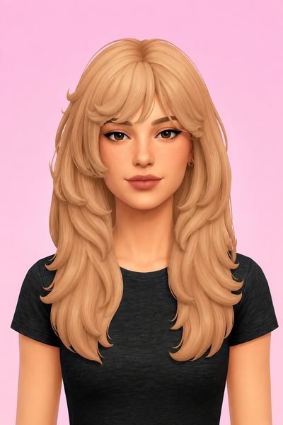 Hair Neva custom content (CC) for Sims 4 by LamaLamaLove