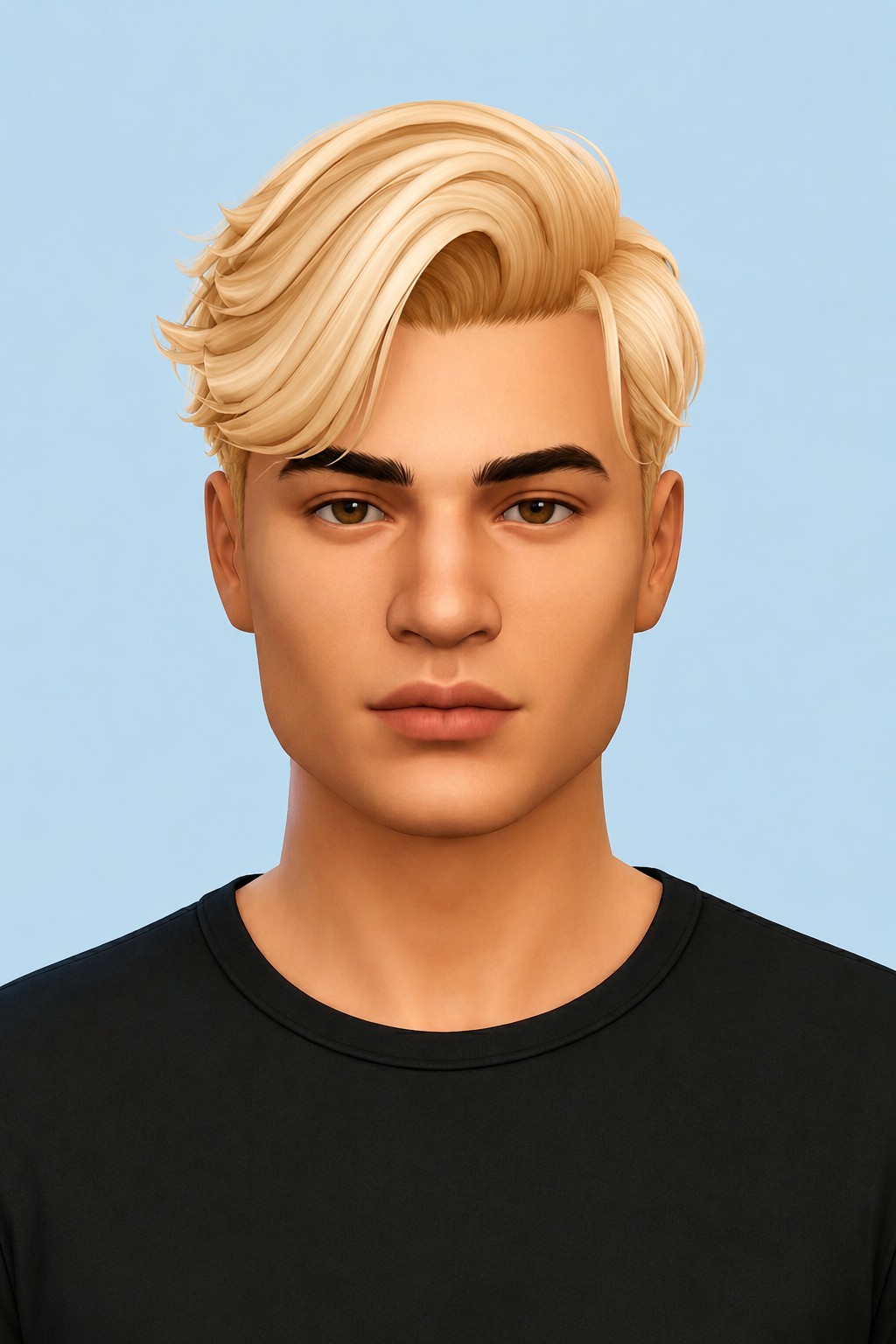 Quentin Hair custom content (CC) for Sims 4 by johnnysims