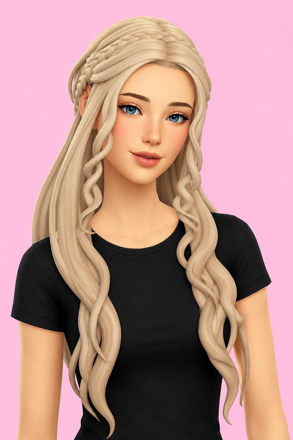 Hair Martina custom content (CC) for Sims 4 by LamaLamaLove