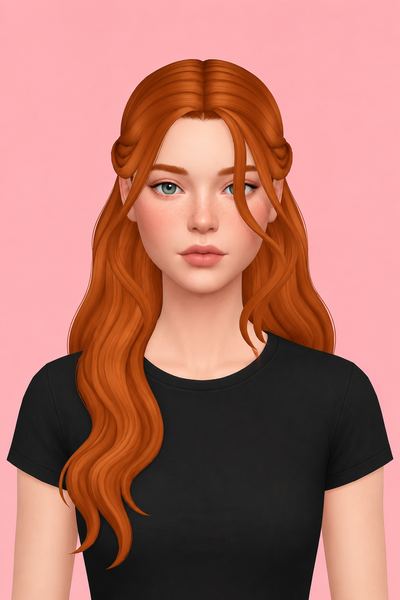Hair Ella custom content (CC) for Sims 4 by LamaLamaLove