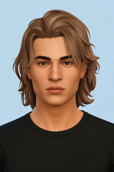 Beckett Hair custom content (CC) for Sims 4 by johnnysims