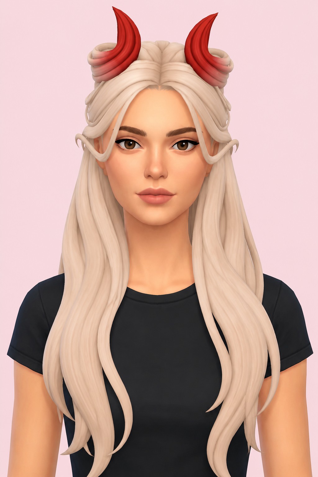 Hair IFrancene custom content (CC) for Sims 4 by LamaLamaLove
