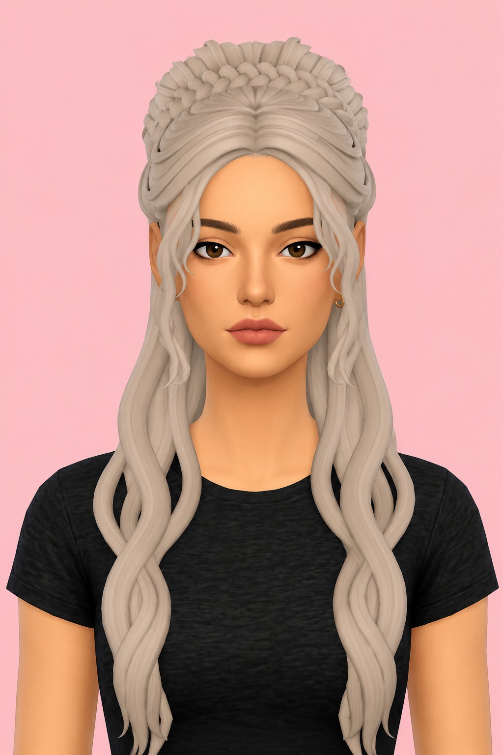 Hair Becca custom content (CC) for Sims 4 by LamaLamaLove