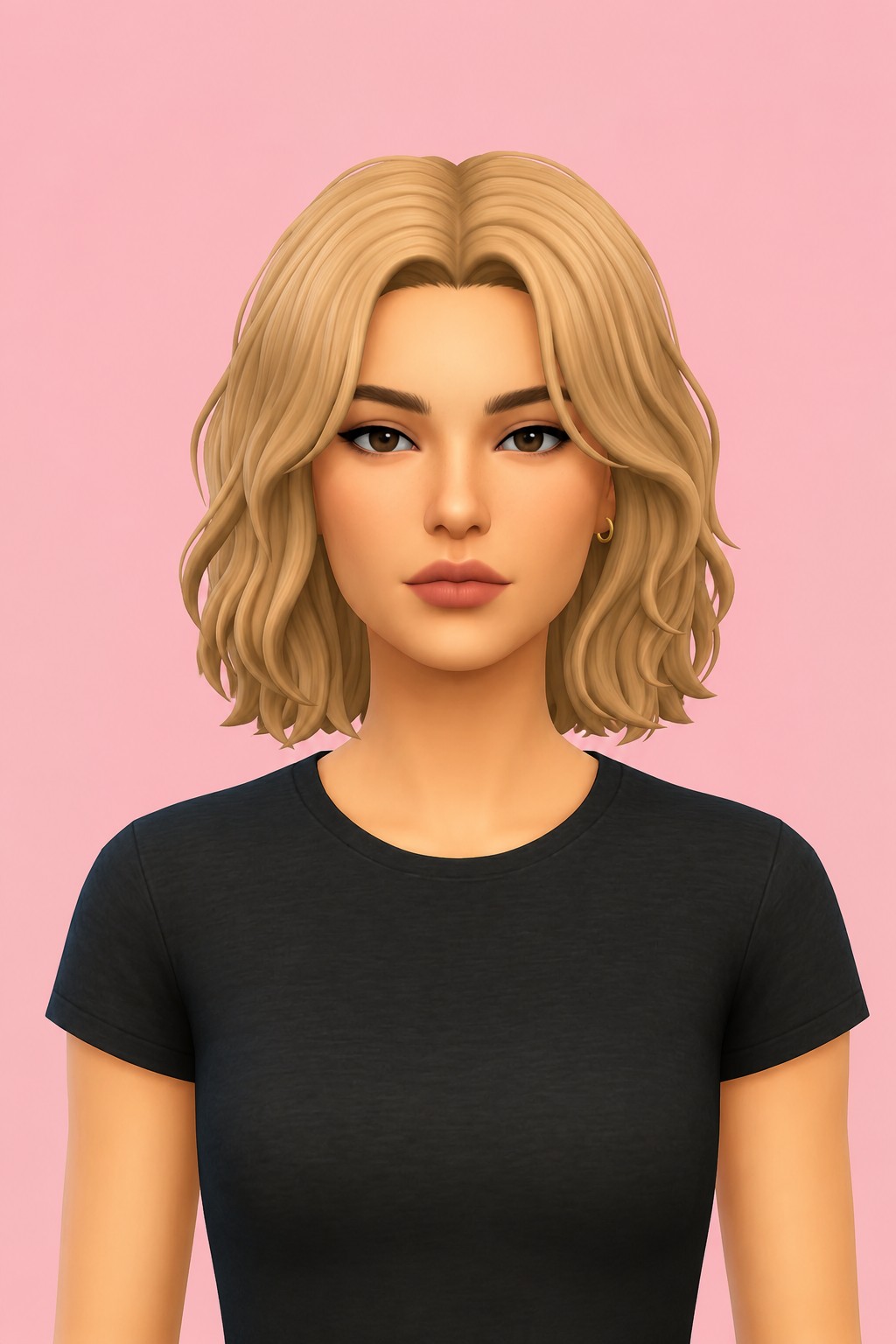 Hair Teal custom content (CC) for Sims 4 by LamaLamaLove