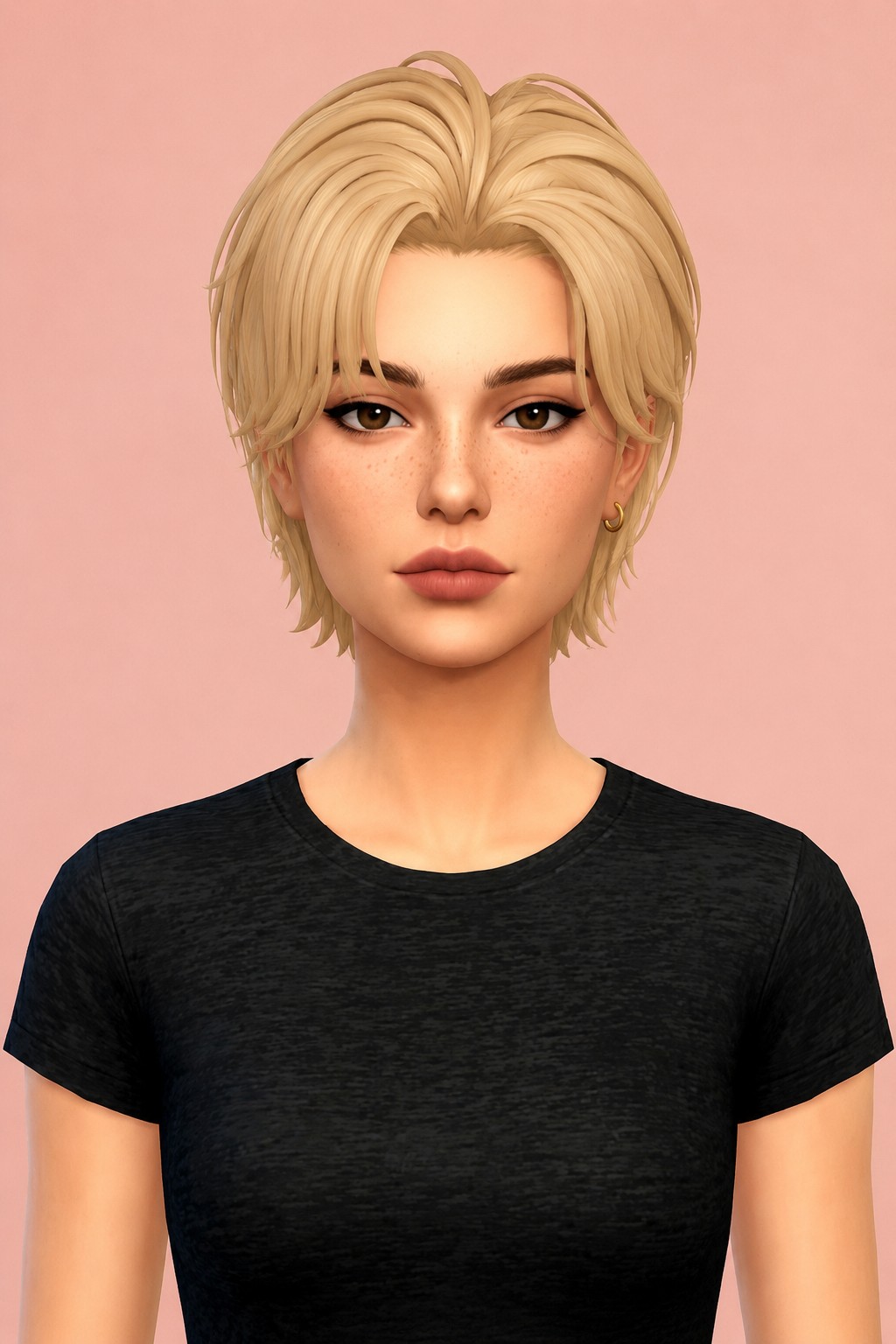 Kingsley Hair custom content (CC) for Sims 4 by johnnysims