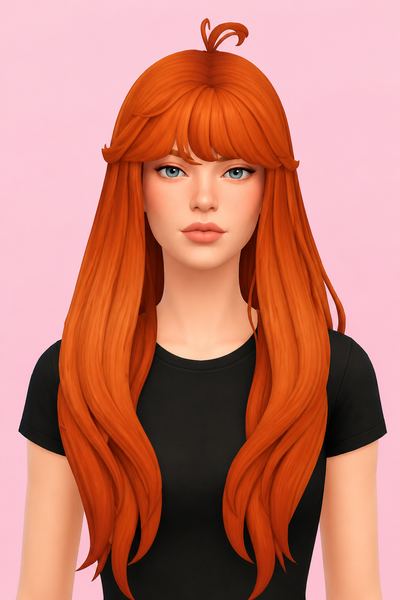 Hair Norene custom content (CC) for Sims 4 by LamaLamaLove