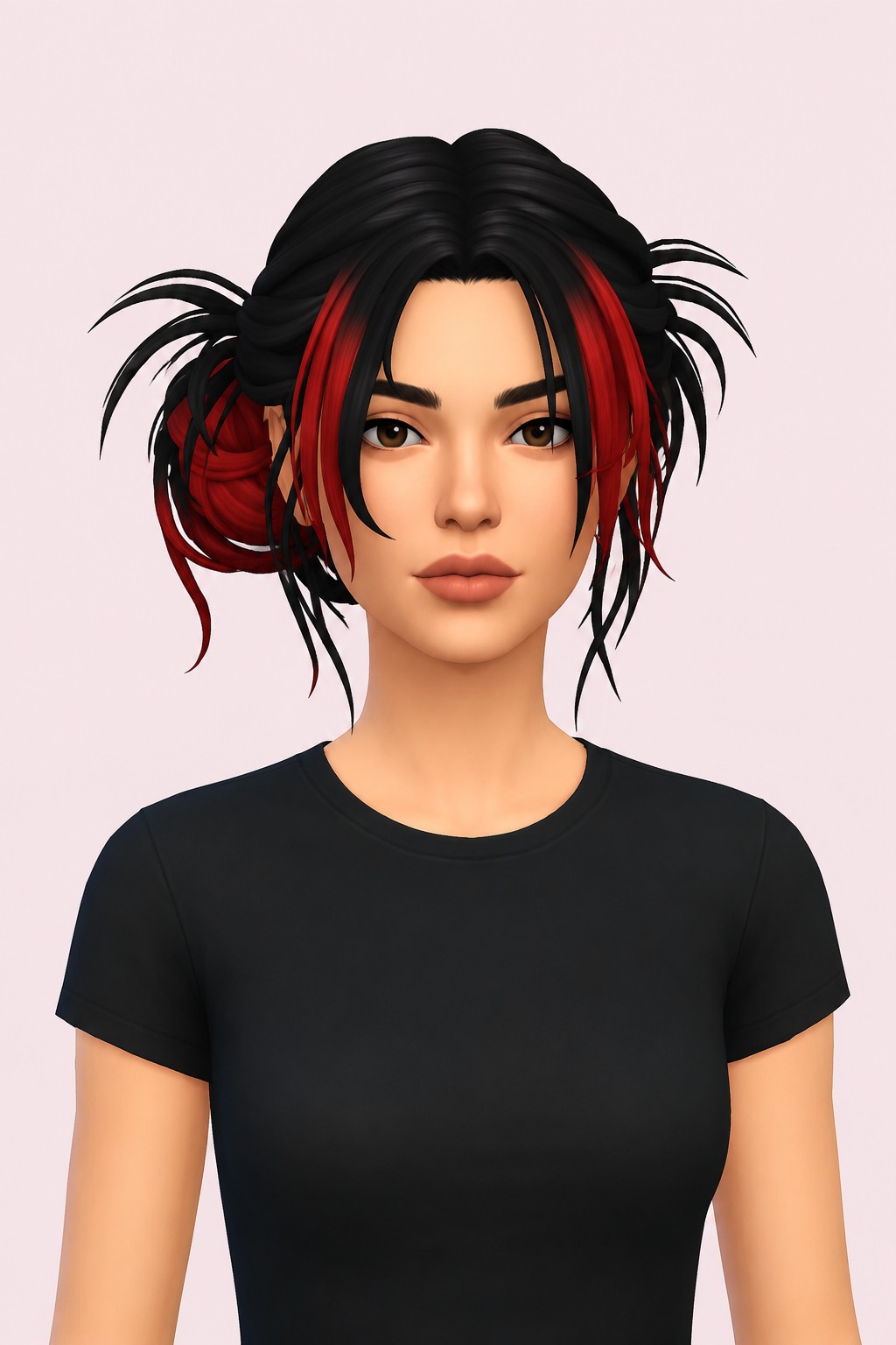 Hair Delphia custom content (CC) for Sims 4 by LamaLamaLove