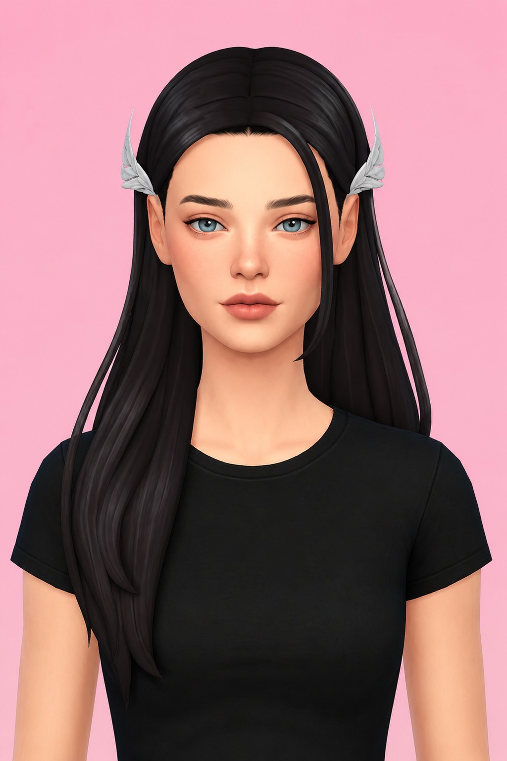 Hair Victoria custom content (CC) for Sims 4 by LamaLamaLove