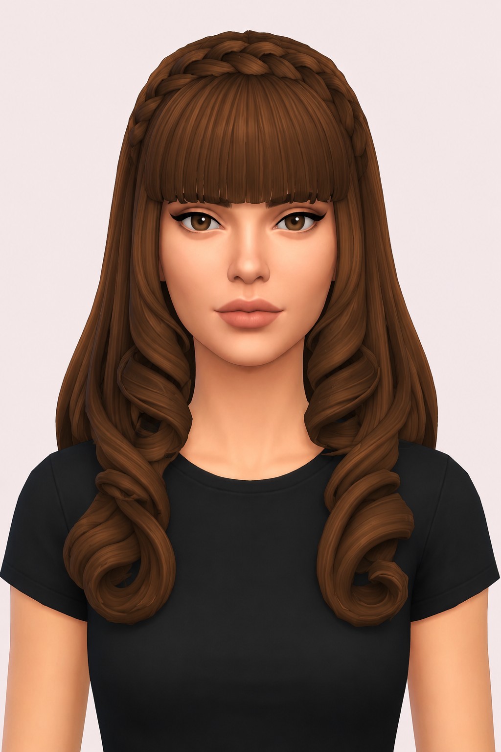 Hair Janel custom content (CC) for Sims 4 by LamaLamaLove