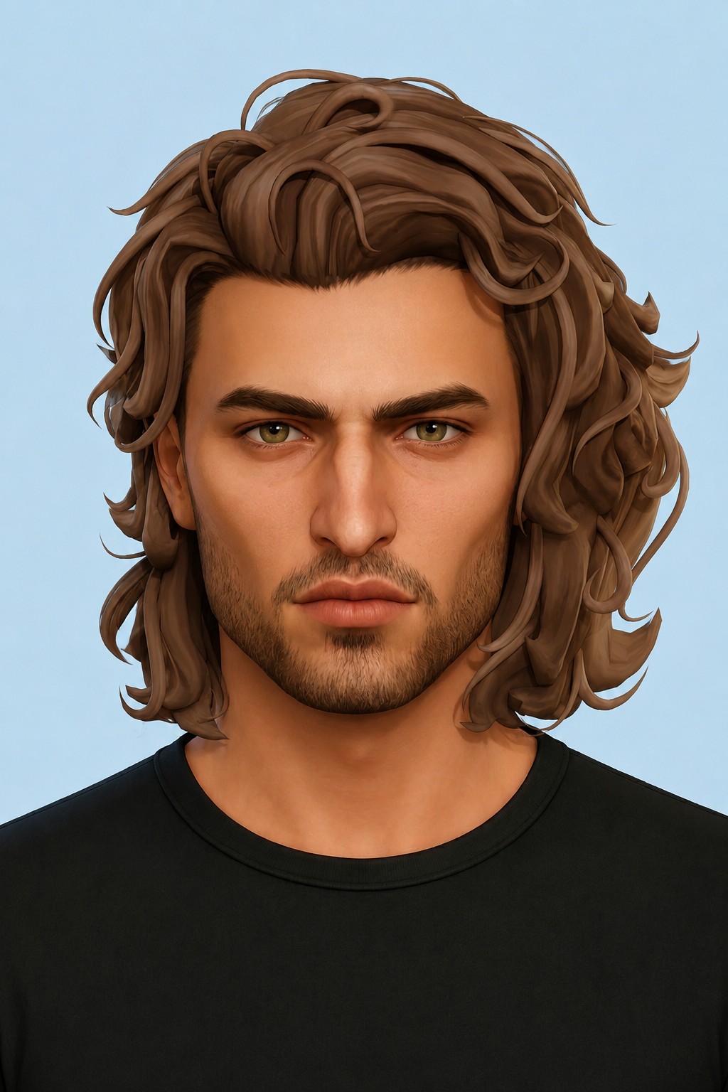 Brendon Hair custom content (CC) for Sims 4 by johnnysims