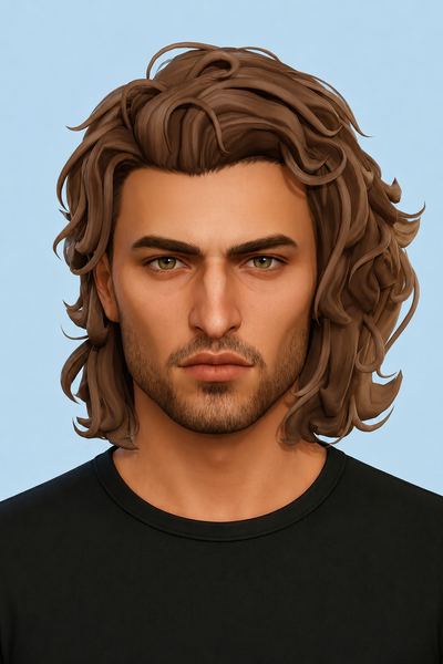 Brendon Hair custom content (CC) for Sims 4 by johnnysims