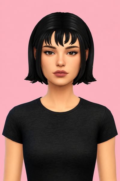 Hair  Fem Law custom content (CC) for Sims 4 by LamaLamaLove