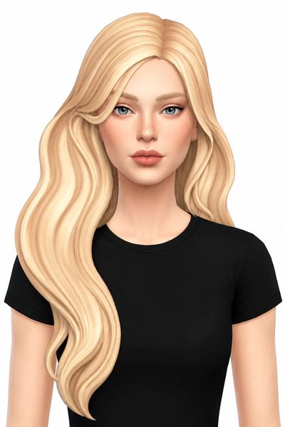 Hair Muriel custom content (CC) for Sims 4 by LamaLamaLove