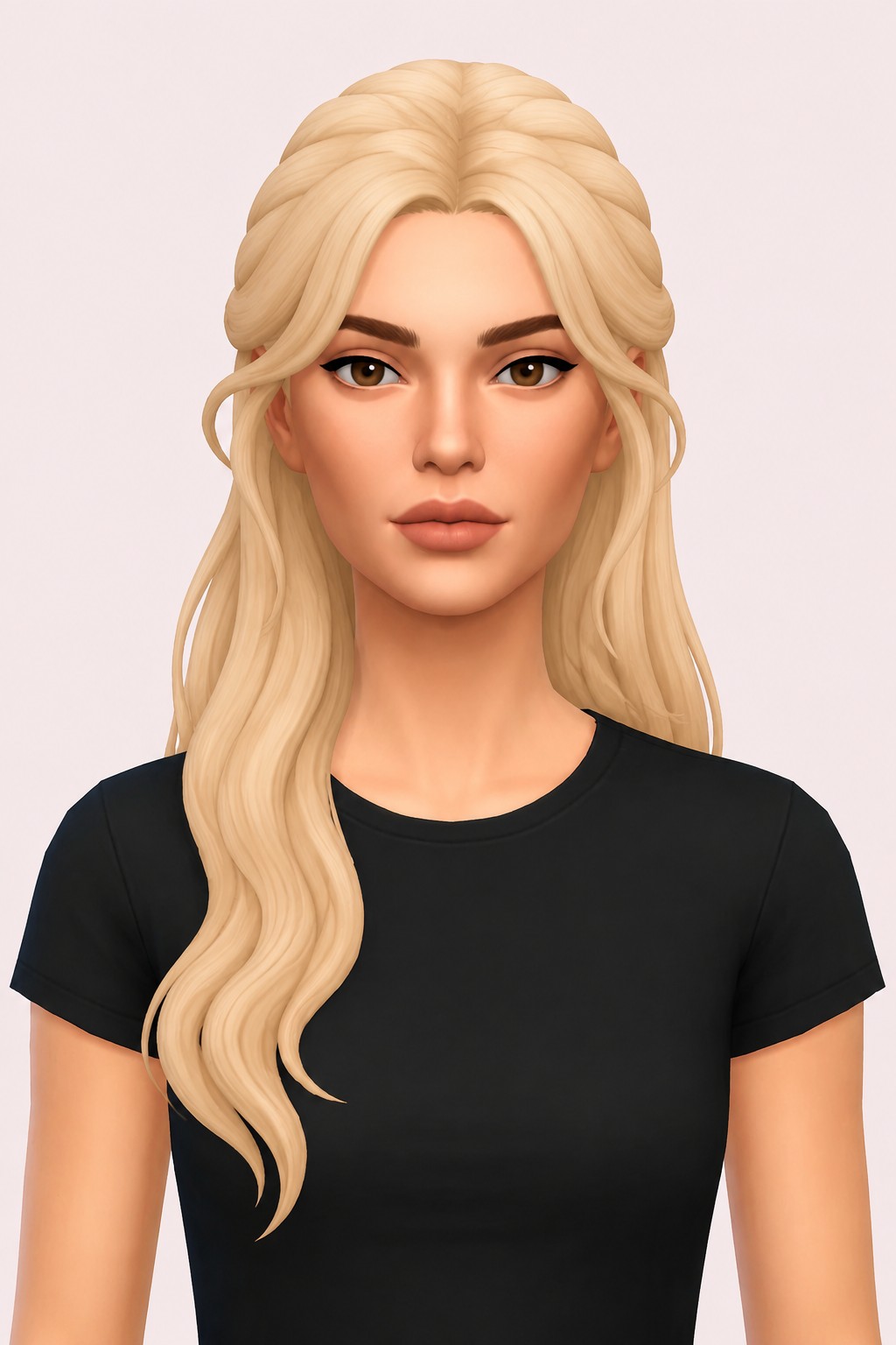 Hair Princess Annika custom content (CC) for Sims 4 by LamaLamaLove