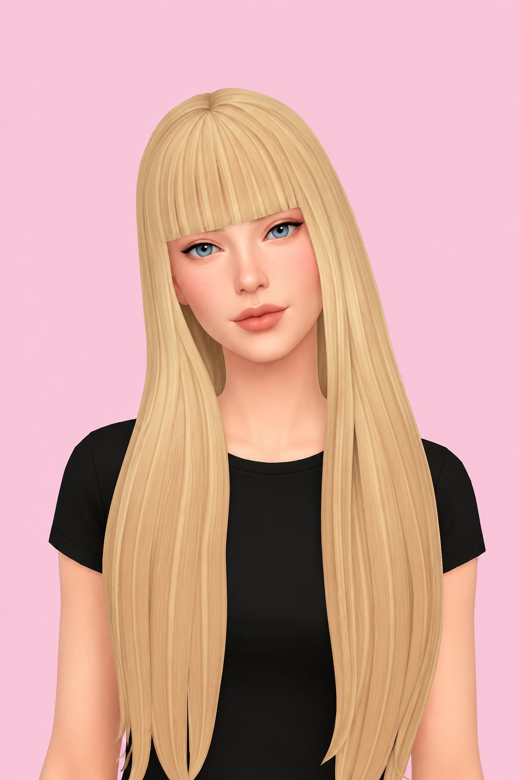 Hair Allie custom content (CC) for Sims 4 by LamaLamaLove