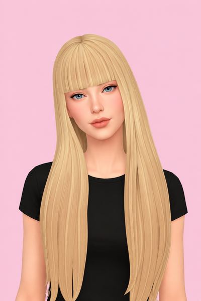 Hair Allie custom content (CC) for Sims 4 by LamaLamaLove