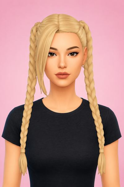 Hair Eveleen custom content (CC) for Sims 4 by LamaLamaLove
