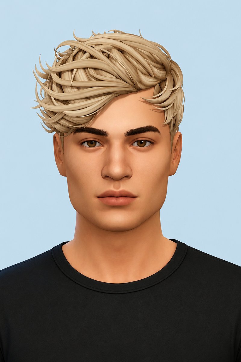 Maddox Hair custom content (CC) for Sims 4 by johnnysims