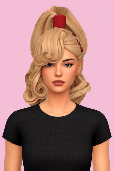 vintage style Sims 4 CC — example render