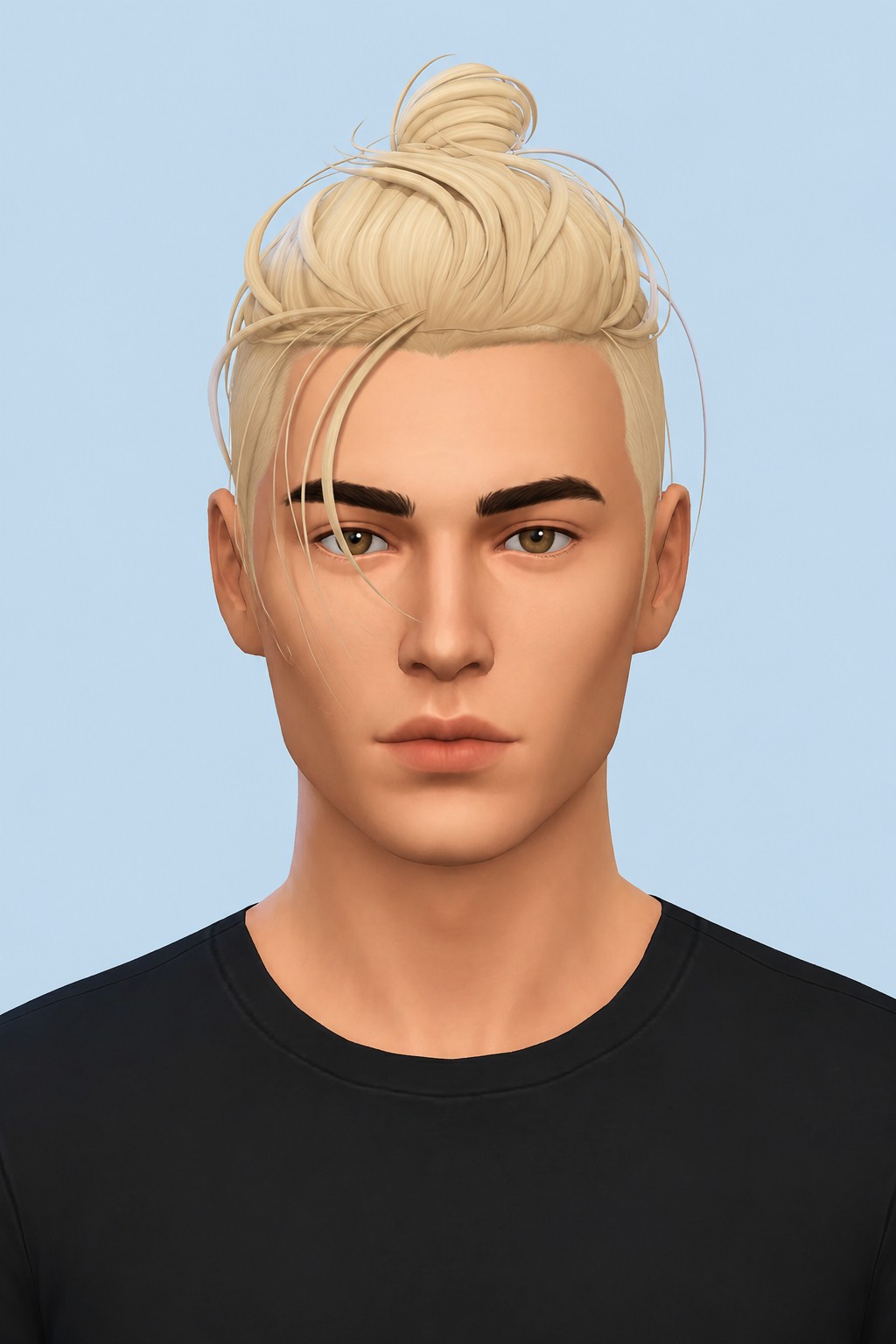 Joaquin Hair custom content (CC) for Sims 4 by johnnysims