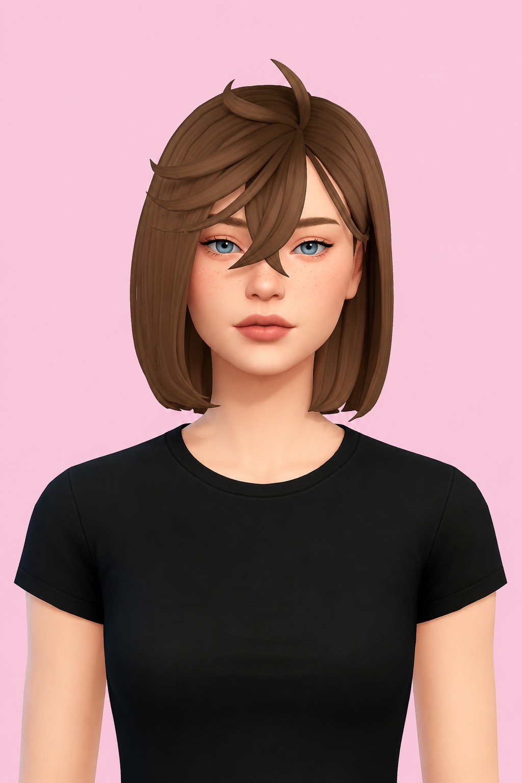 Hair Momo Ayase custom content (CC) for Sims 4 by LamaLamaLove