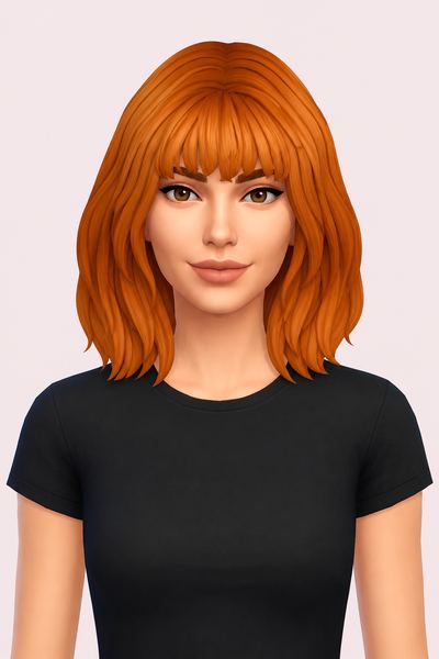 Hair Aline custom content (CC) for Sims 4 by LamaLamaLove