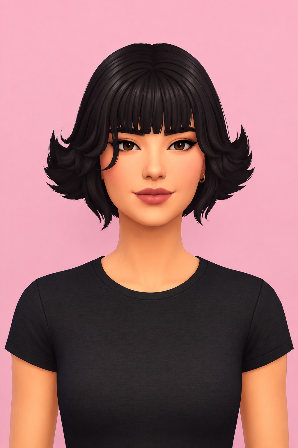 Hair Francine custom content (CC) for Sims 4 by LamaLamaLove