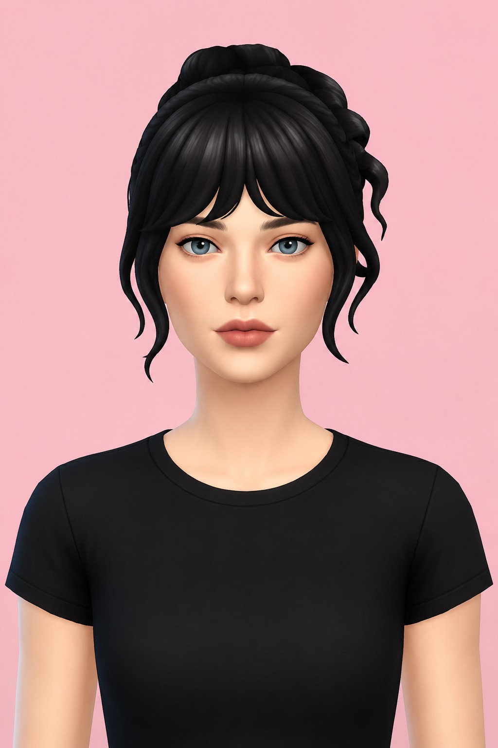 Hair Lucille custom content (CC) for Sims 4 by LamaLamaLove