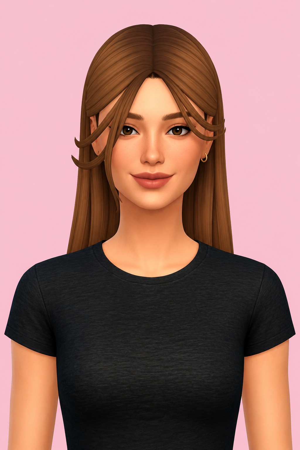 Hair Melesina custom content (CC) for Sims 4 by LamaLamaLove