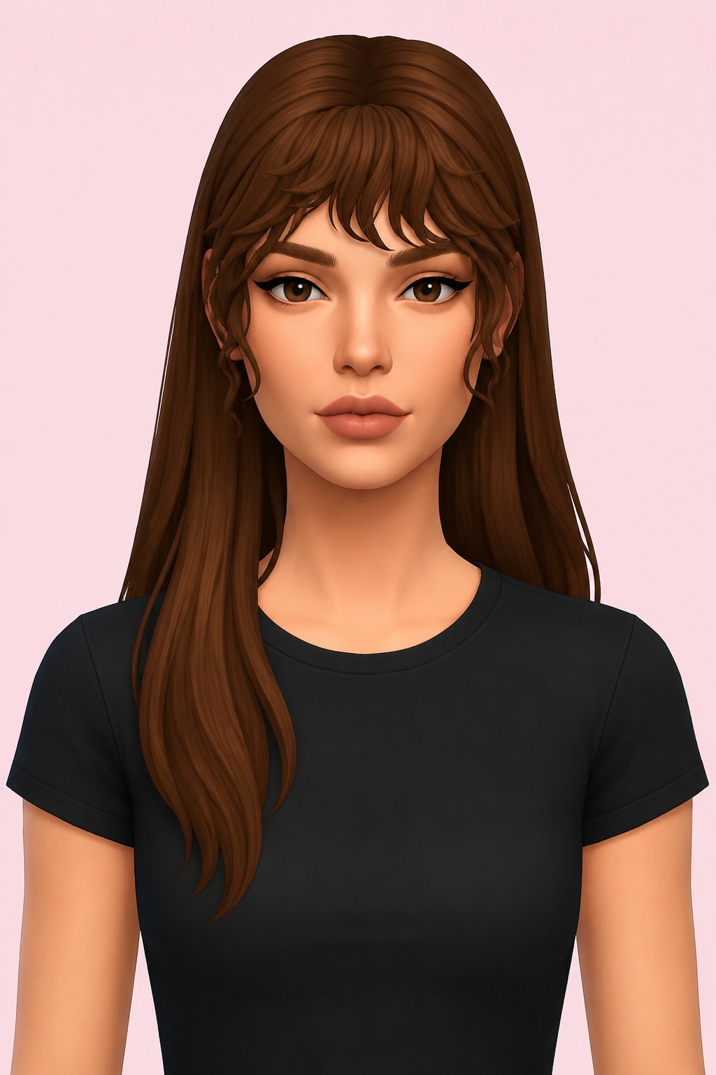 Hair Gloriana custom content (CC) for Sims 4 by LamaLamaLove