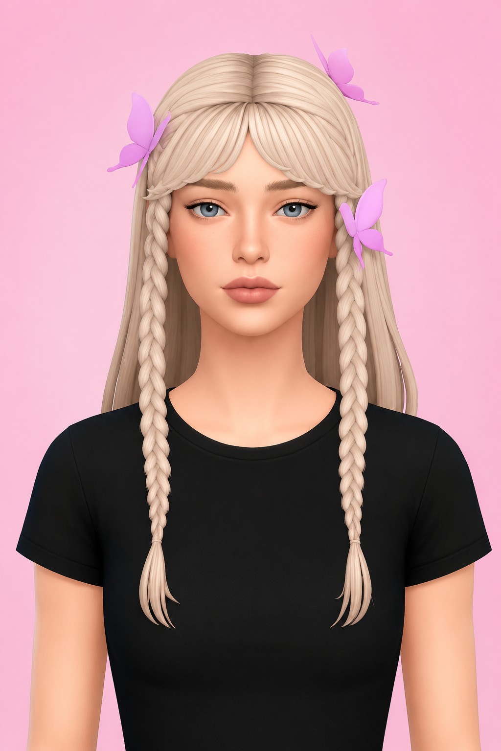 Hair Aviana custom content (CC) for Sims 4 by LamaLamaLove