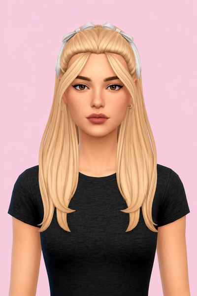 Hair Marly custom content (CC) for Sims 4 by LamaLamaLove