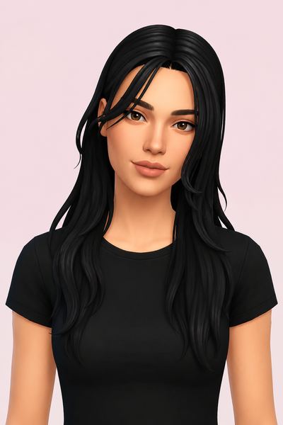 Hair Spirit & Rain custom content (CC) for Sims 4 by LamaLamaLove