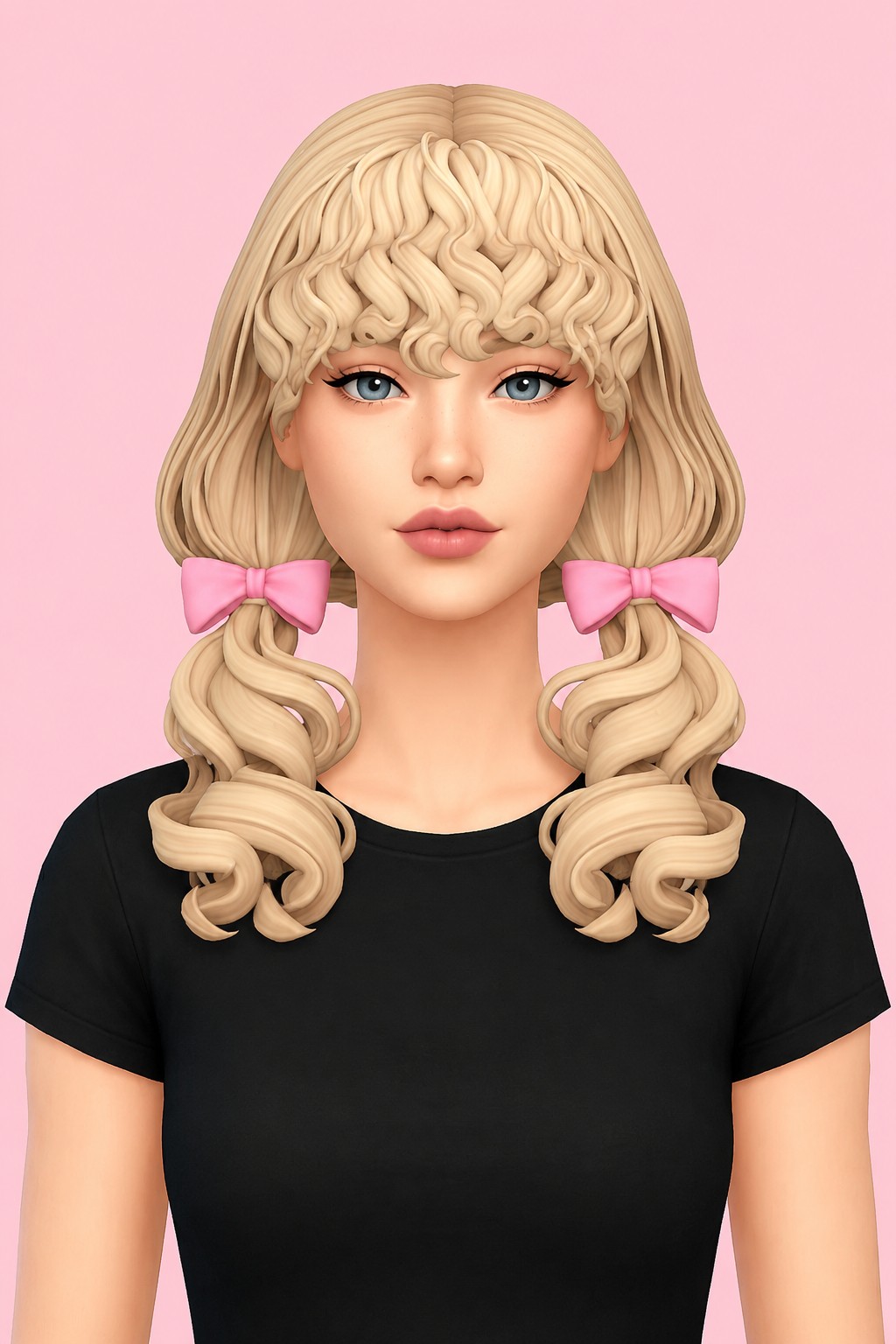 Hair Jessica custom content (CC) for Sims 4 by LamaLamaLove