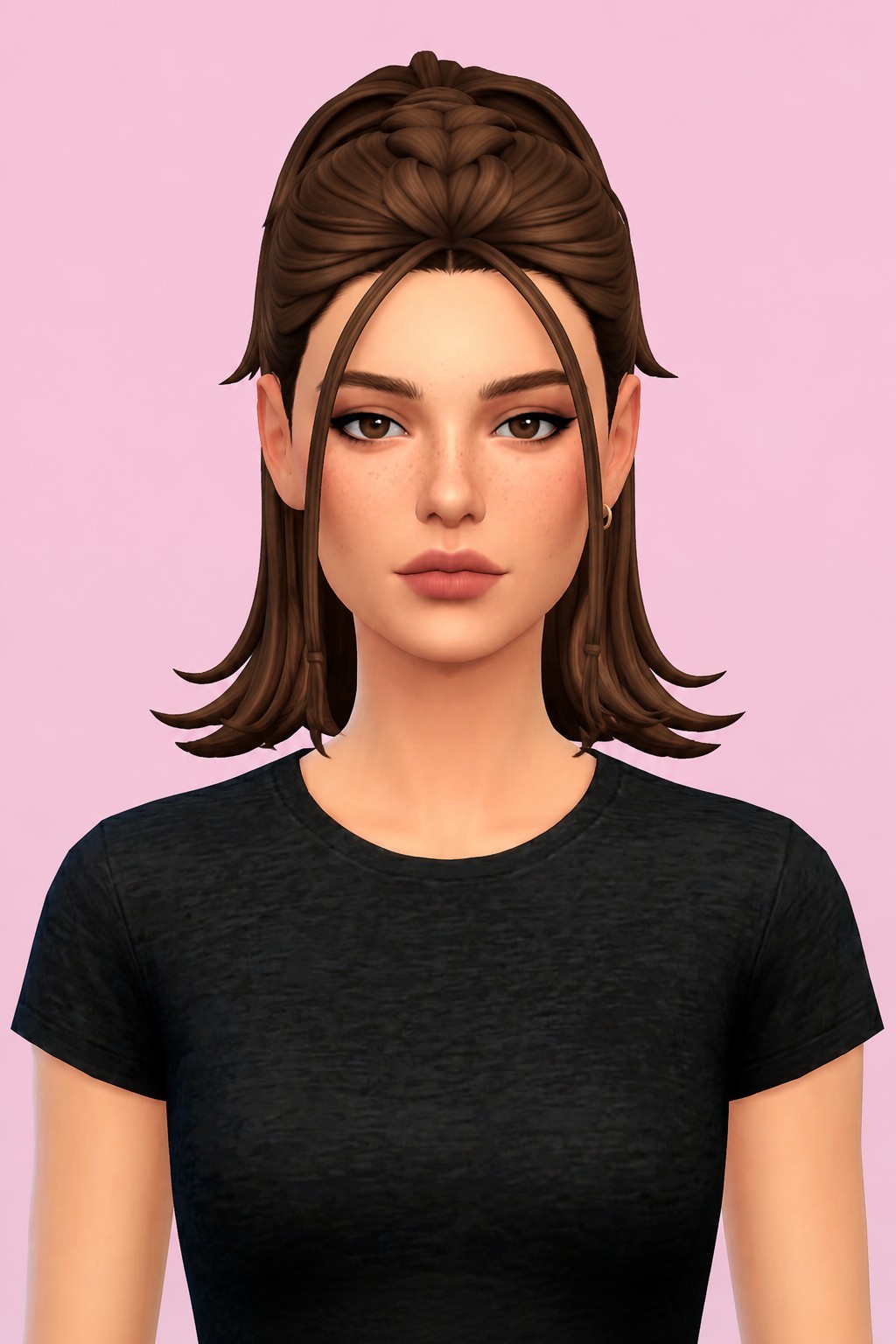 Hair Aster custom content (CC) for Sims 4 by LamaLamaLove