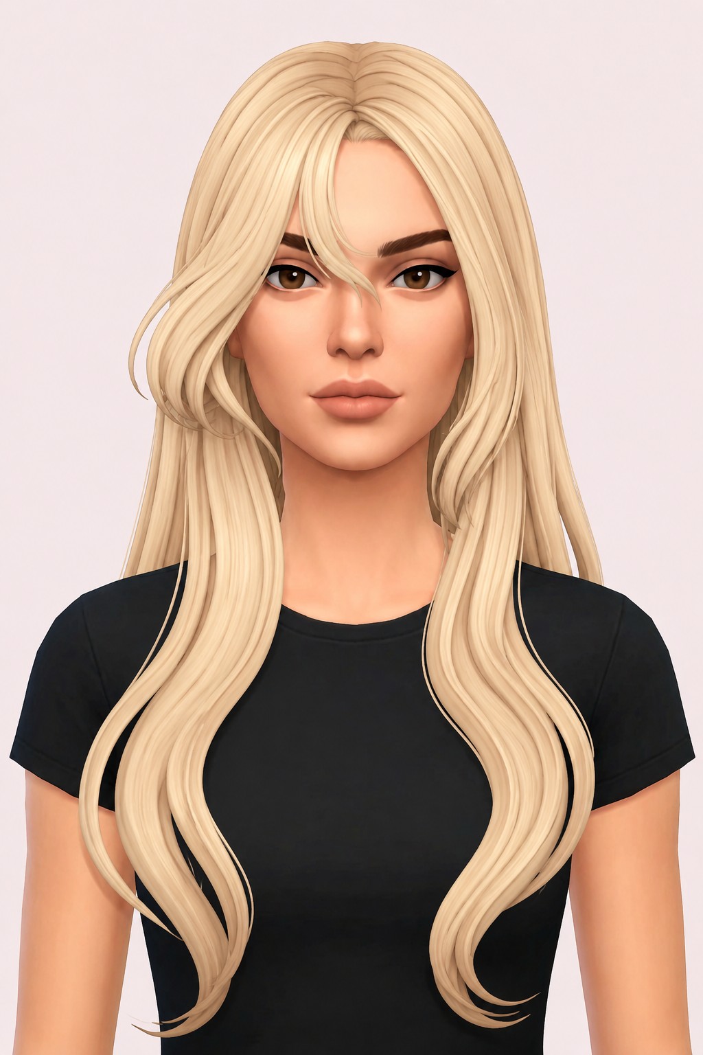 Hair Fleur custom content (CC) for Sims 4 by LamaLamaLove