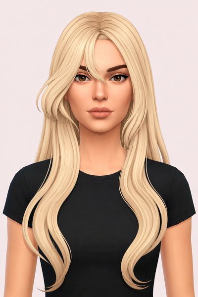 Hair Fleur custom content (CC) for Sims 4 by LamaLamaLove