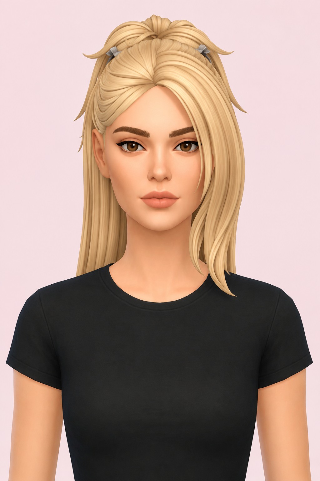 Hair Lavone custom content (CC) for Sims 4 by LamaLamaLove