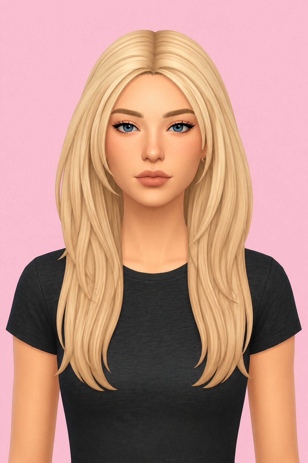 Hair Tetty custom content (CC) for Sims 4 by LamaLamaLove