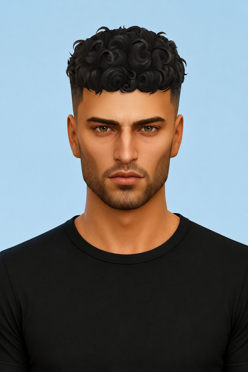Raymond Hair custom content (CC) for Sims 4 by johnnysims