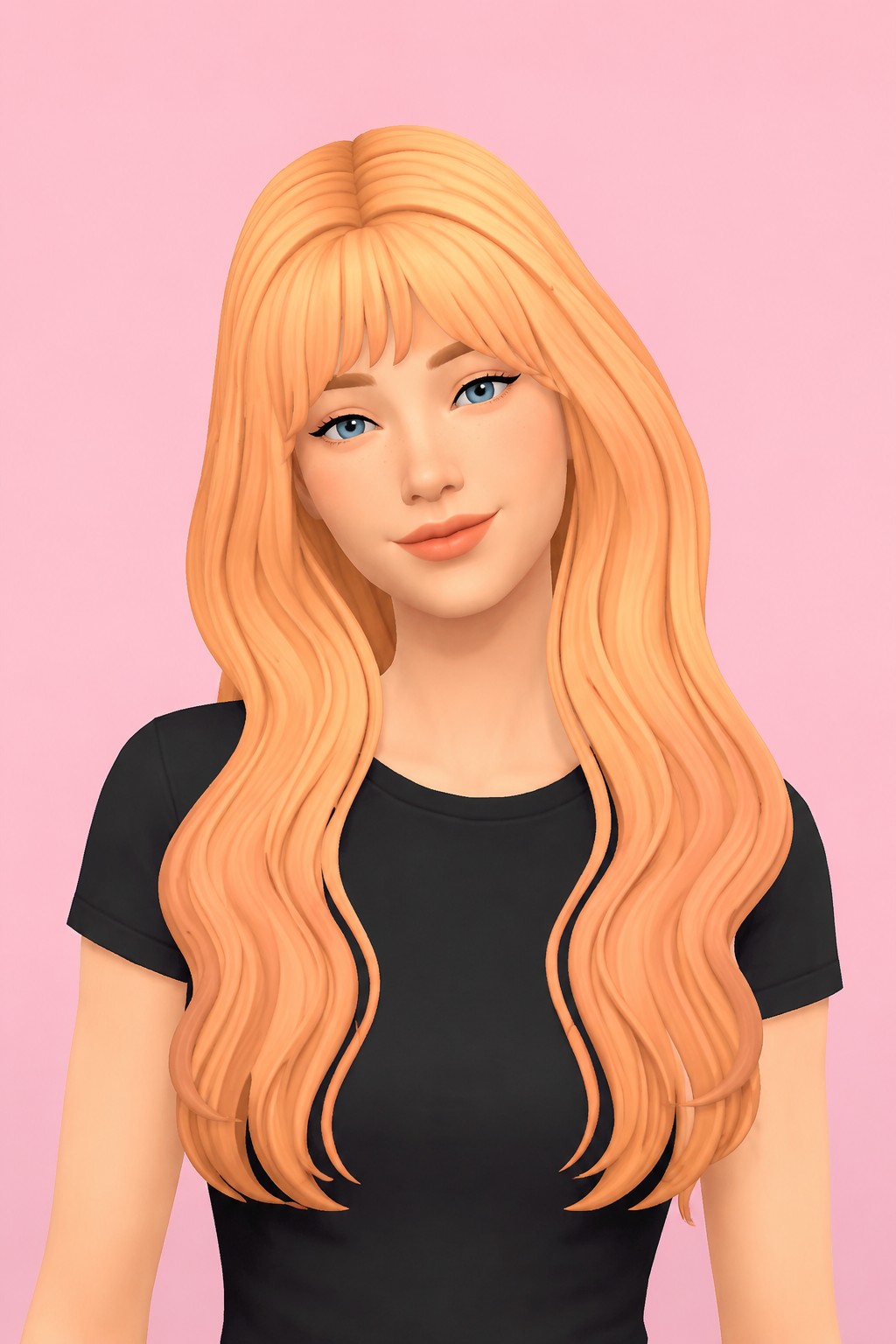 Hair Karrie custom content (CC) for Sims 4 by LamaLamaLove
