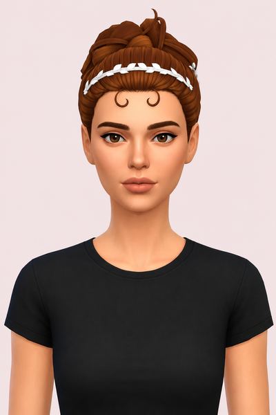 Hair Alyx custom content (CC) for Sims 4 by LamaLamaLove