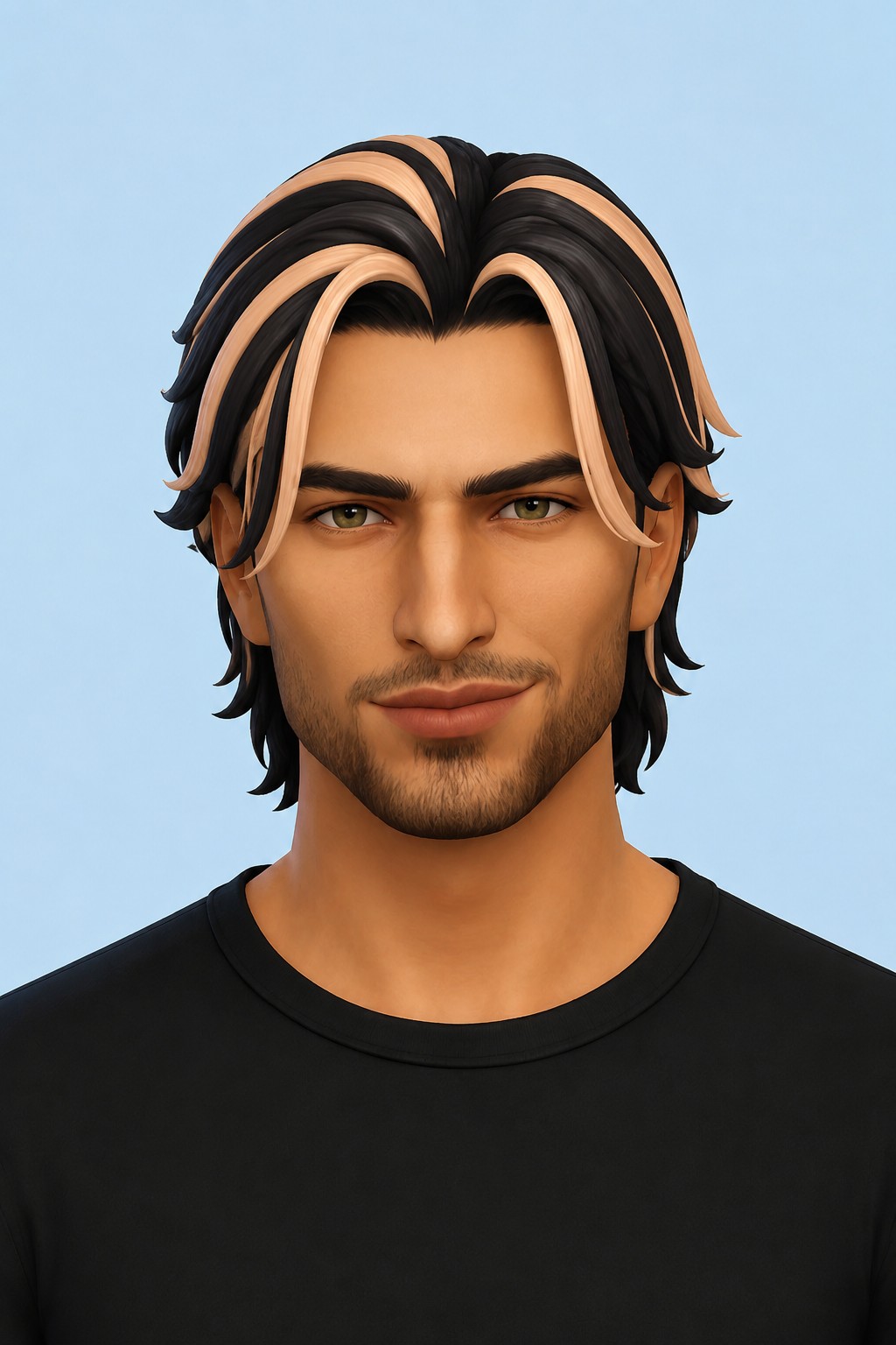 Hair Dorian custom content (CC) for Sims 4 by LamaLamaLove
