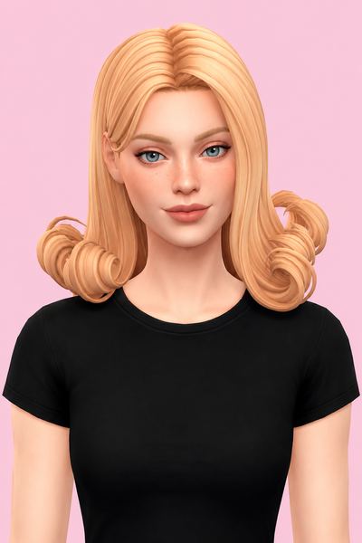 Hair Emma Frost custom content (CC) for Sims 4 by LamaLamaLove