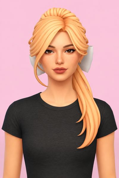 Hair Anastasia custom content (CC) for Sims 4 by LamaLamaLove