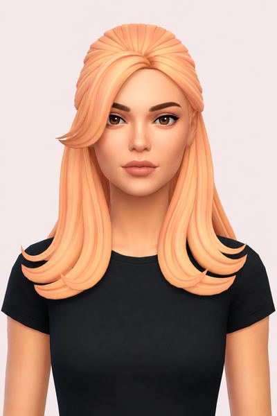 Hair Dorine custom content (CC) for Sims 4 by LamaLamaLove