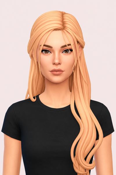 Hair Barb custom content (CC) for Sims 4 by LamaLamaLove
