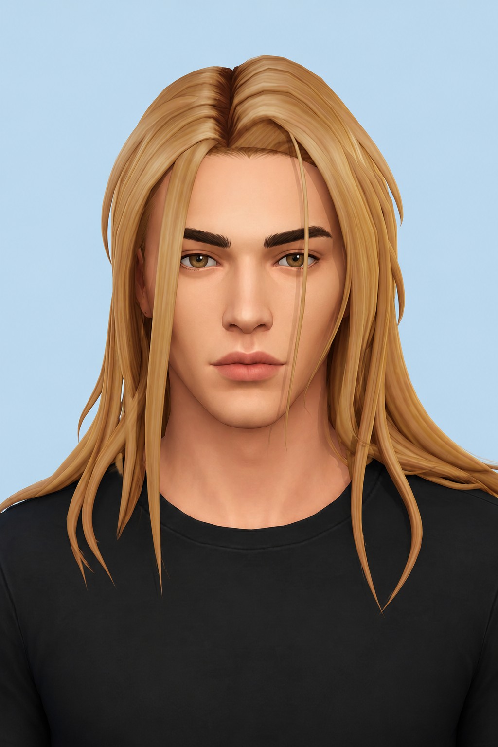 Leandro Hair custom content (CC) for Sims 4 by johnnysims